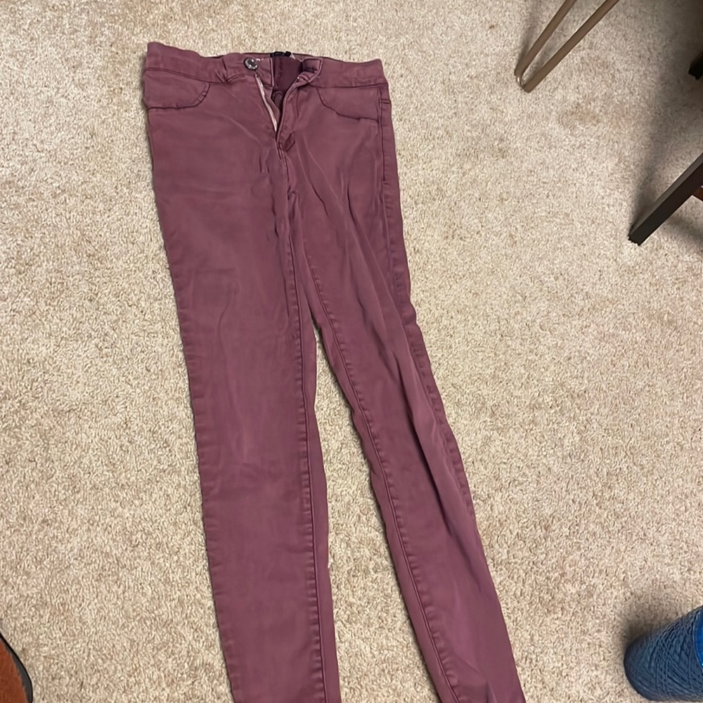 American Eagle Maroon Jeggings